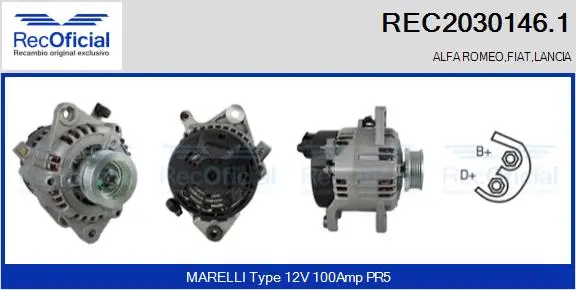 Alternateur RECOFICIAL REC2030146.1