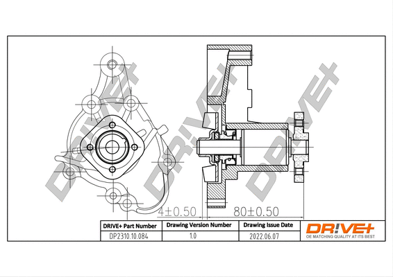Pompe à eau, refroidissement du moteur Dr!ve+ DP2310.10.084