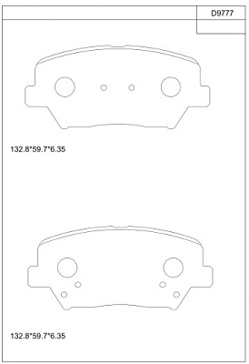 Kit de plaquettes de frein, frein à disque ASIMCO KD9777