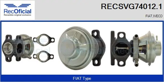 Vanne EGR RECOFICIAL RECSVG74012.1