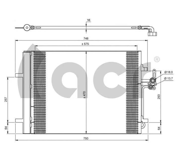 Condenseur, climatisation ACR 300687