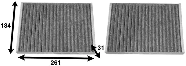 Filtre, air de l'habitacle JS ASAKASHI AC0148CSET