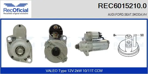 Démarreur RECOFICIAL REC6015210.0