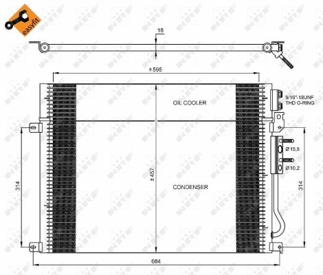 Condenseur, climatisation NRF 35920