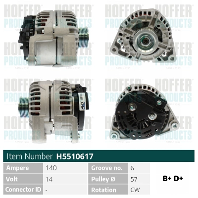 Alternateur HOFFER H5510617