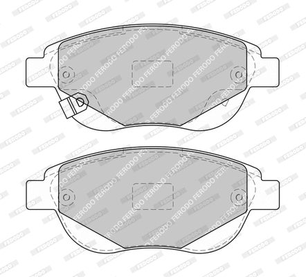 Kit de plaquettes de frein, frein à disque FERODO FDB4727-D