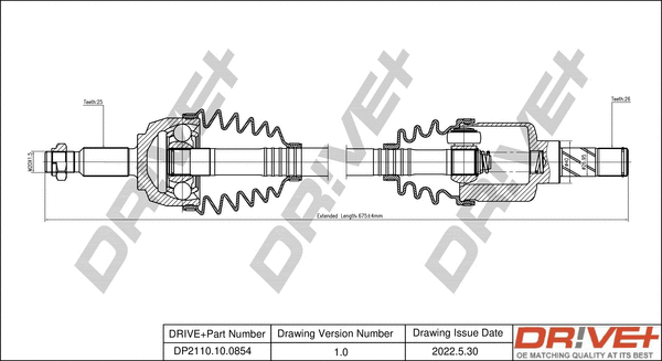 Arbre de transmission Dr!ve+ DP2110.10.0854