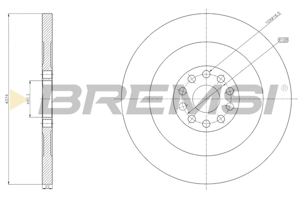 Disque de frein BREMSI CD5364S