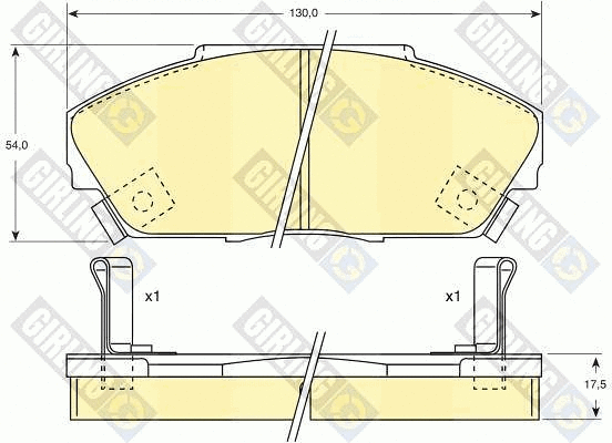 Kit de plaquettes de frein, frein à disque GIRLING 6107339