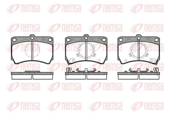 Kit de plaquettes de frein, frein à disque REMSA 0212.02