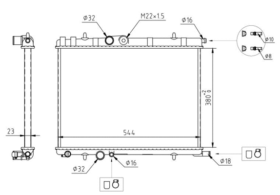 Radiateur, refroidissement du moteur HART 611 706