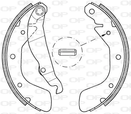 Jeu de mâchoires de frein OPEN PARTS BSA2151.00