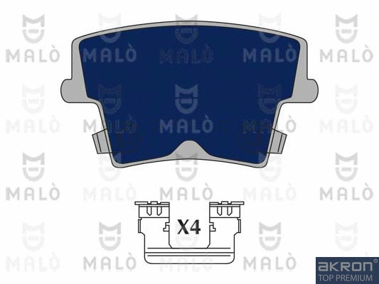 Kit de plaquettes de frein, frein à disque AKRON-MALÒ 1051072