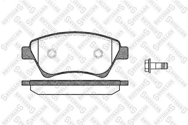 Kit de plaquettes de frein, frein à disque STELLOX 987 000B-SX