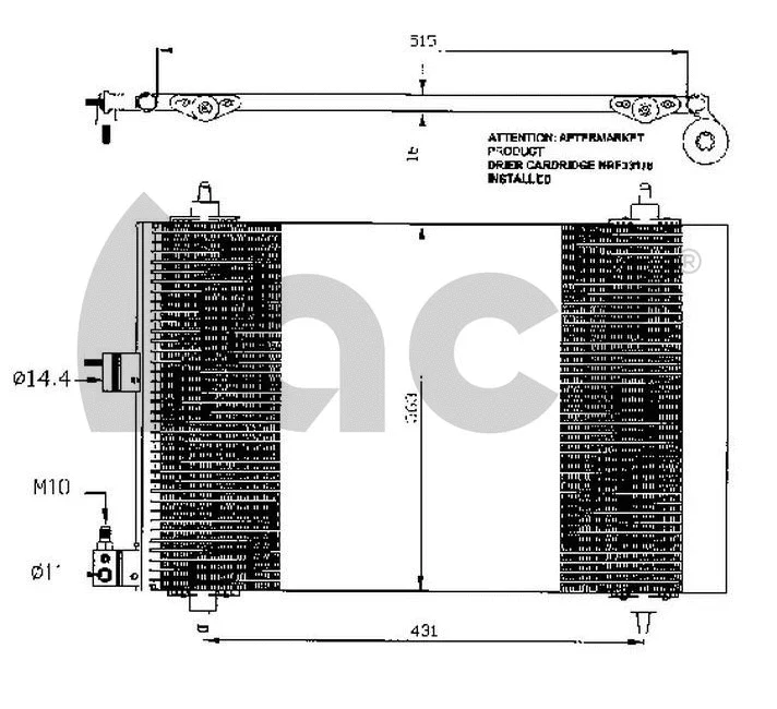 Condenseur, climatisation ACR 300461