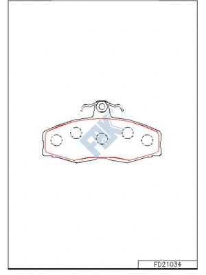 Kit de plaquettes de frein, frein à disque FBK FD21034
