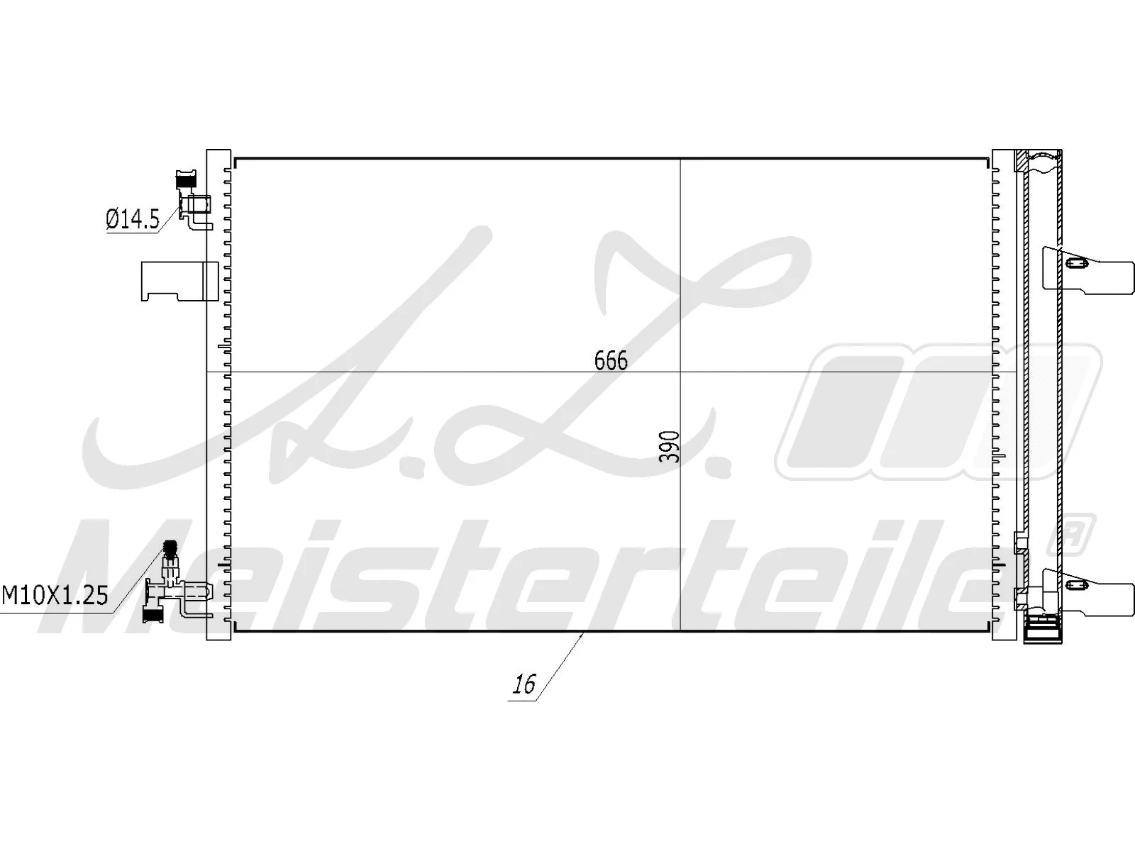 Condenseur, climatisation A.Z. Meisterteile AZMT-45-030-1286