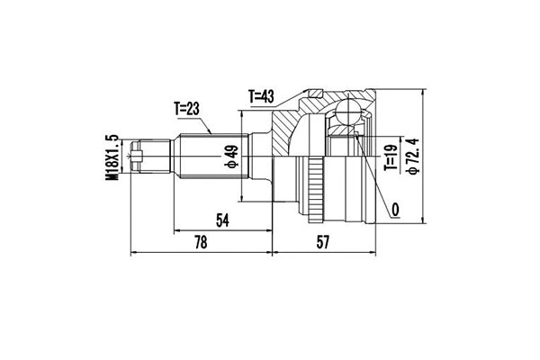 Jeu de joints, arbre de transmission DYNAMATRIX DCV857061