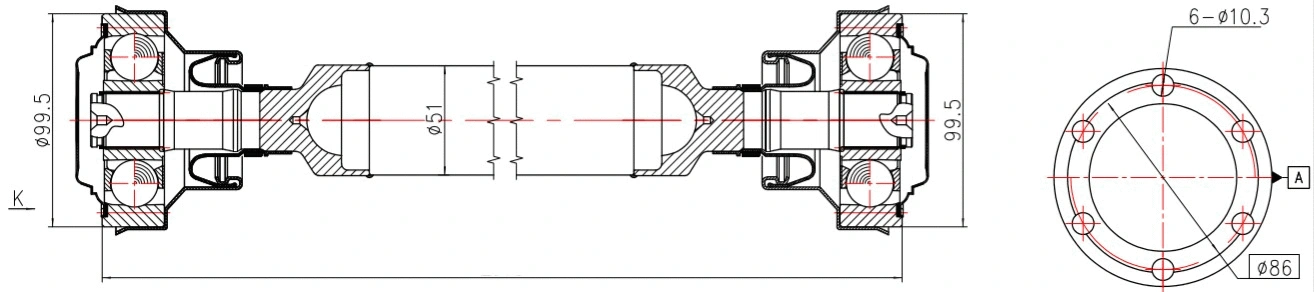 Arbre de transmission, entraînement essieux SERCORE 32117