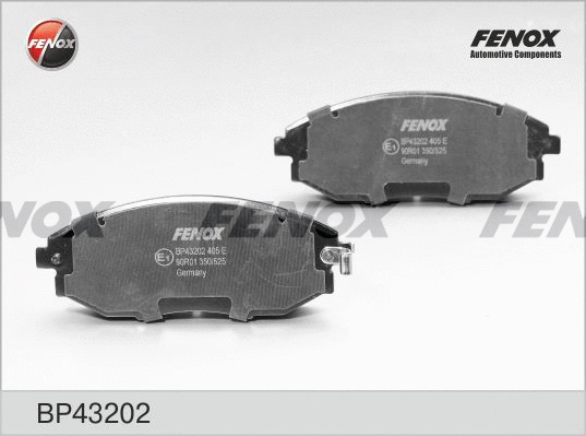 Kit de plaquettes de frein, frein à disque FENOX BP43202