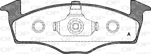 Kit de plaquettes de frein, frein à disque OPEN PARTS BPA0609.20
