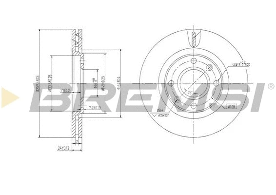 Disque de frein BREMSI CD6870V