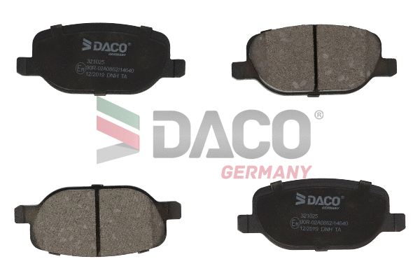 Kit de plaquettes de frein, frein à disque DACO Germany 321025