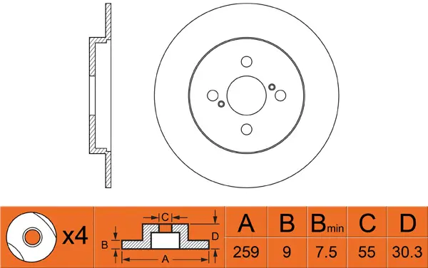 Disque de frein FIT FR0421