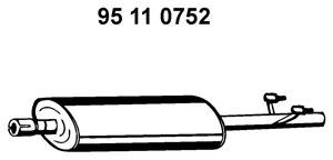 Silencieux central EBERSPÄCHER 95 11 0752
