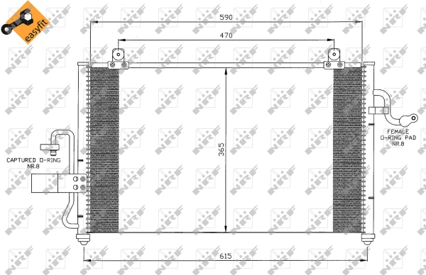 Condenseur, climatisation NRF 35425