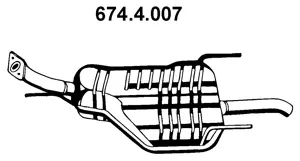 Silencieux arrière EBERSPÄCHER 674.4.007