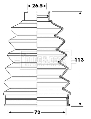 Jeu de joints-soufflets, arbre de commande BORG & BECK BCB6268