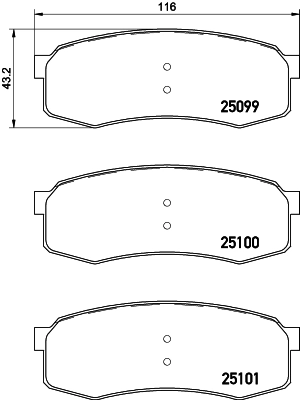 Kit de plaquettes de frein, frein à disque TEXTAR 2509901