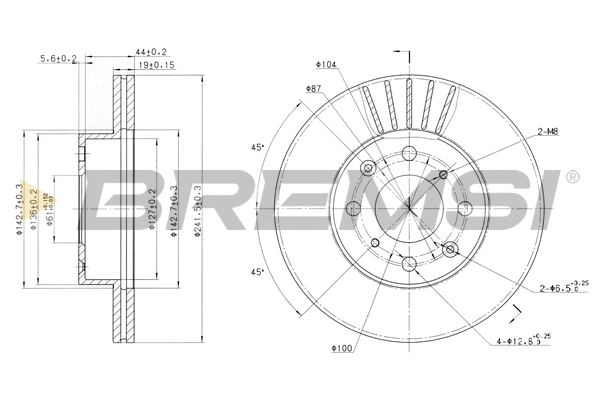 Disque de frein BREMSI CD6294V