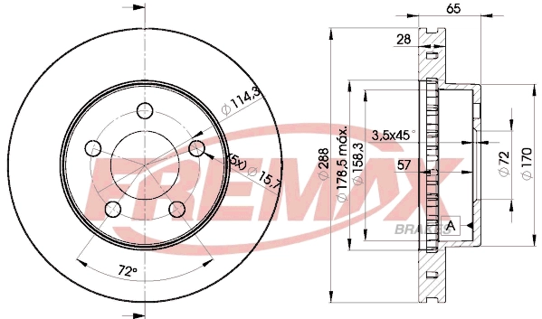 Disque de frein FREMAX BD-5121