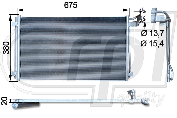 Condenseur, climatisation RPL QUALITY APCDVW5033