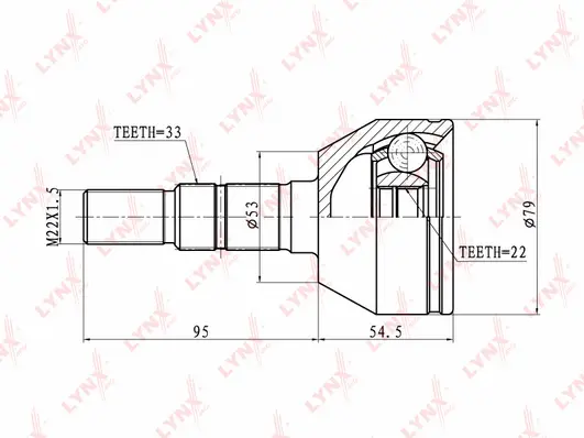 Jeu de joints, arbre de transmission LYNXAUTO CO-5904