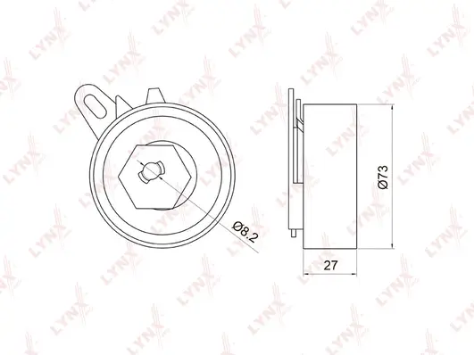 Poulie de tension, courroie crantée LYNXAUTO PB-1070
