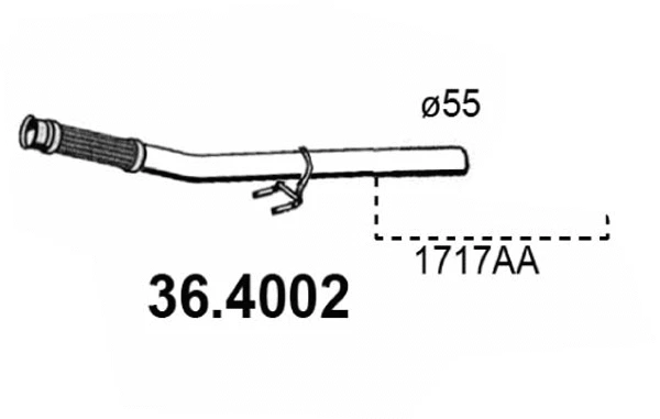 Tuyau d'échappement ASSO 36.4002