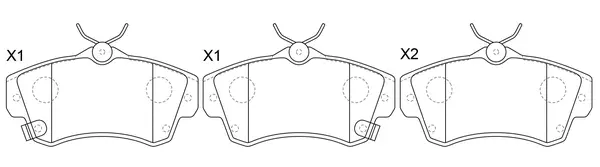 Kit de plaquettes de frein, frein à disque SB BP53154
