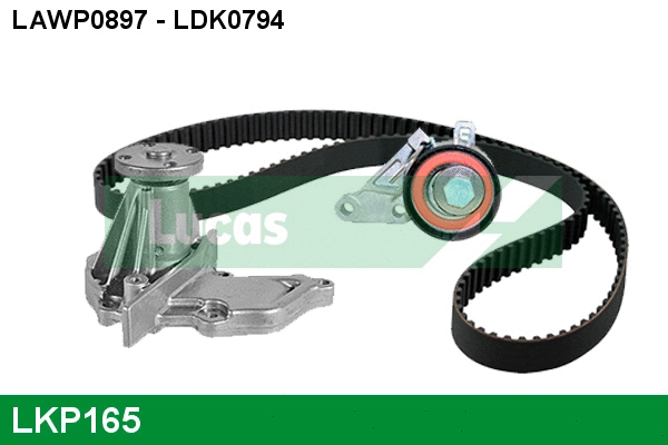 Pompe à eau + kit de courroie crantée LUCAS LKP165