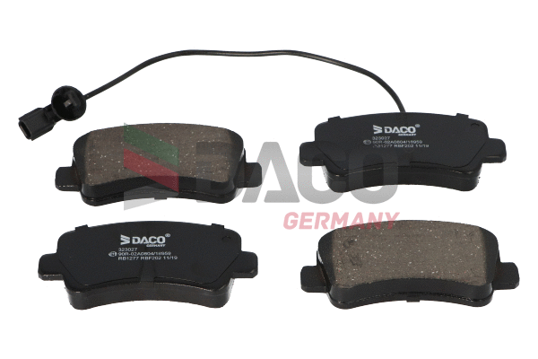 Kit de plaquettes de frein, frein à disque DACO Germany 323027