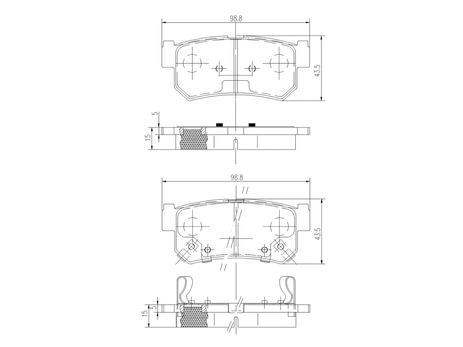 Kit de plaquettes de frein, frein à disque A.Z. Meisterteile AZMT-44-022-1259