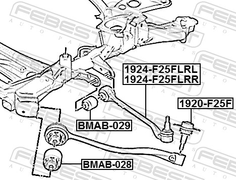Rotule de suspension FEBEST 1920-F25F