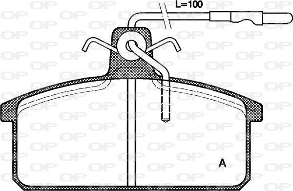 Kit de plaquettes de frein, frein à disque OPEN PARTS BPA0128.32