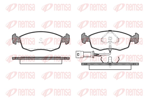 Kit de plaquettes de frein, frein à disque REMSA 0172.02