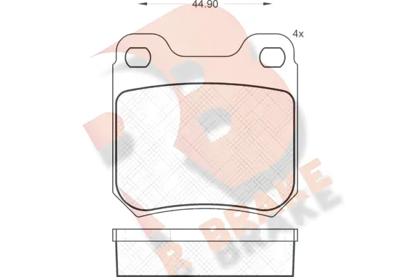 Kit de plaquettes de frein, frein à disque R BRAKE RB0692
