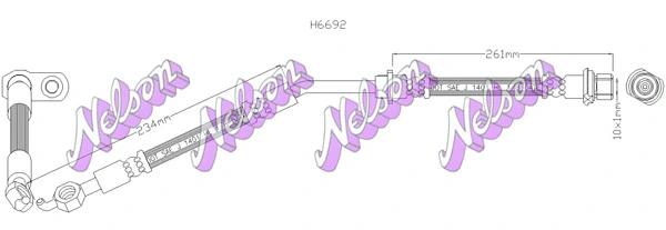 Flexible de frein KAWE H6692