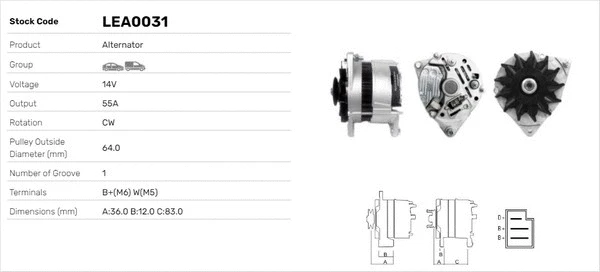 Alternateur LUSA LEA0031
