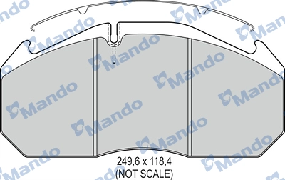 Kit de plaquettes de frein, frein à disque MANDO MBF016087